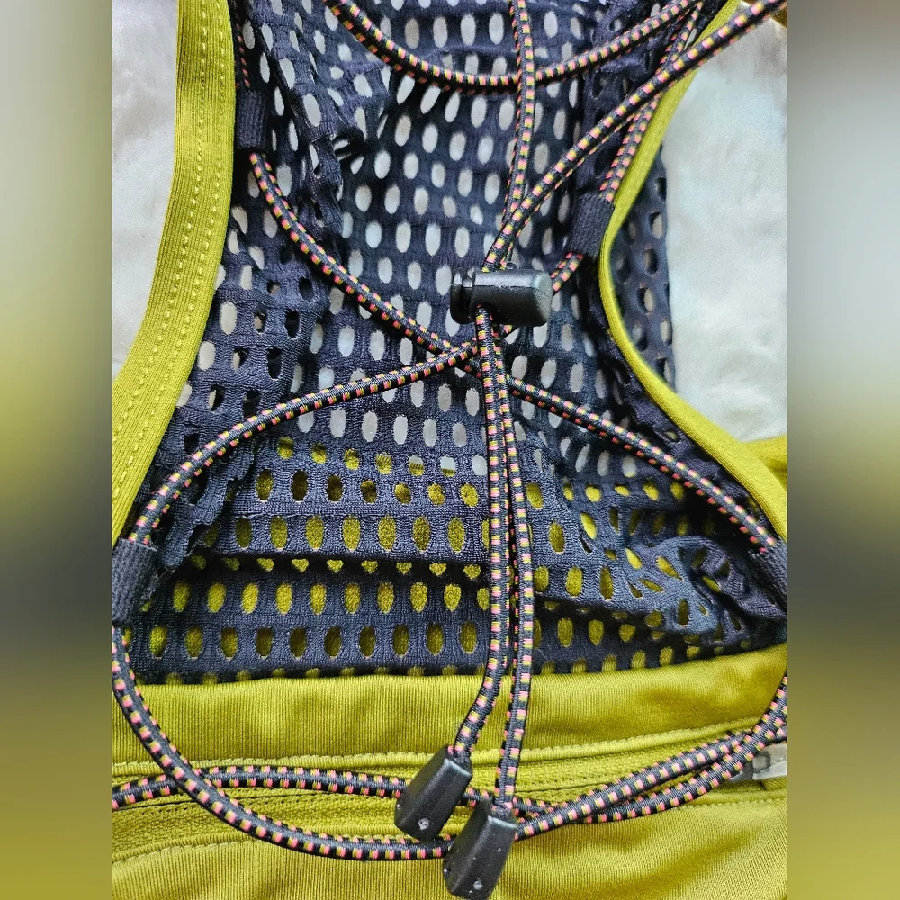 Nike Women's Wild High Neck Bikini Swim Top, Olive Green Yellow, Size L, NWT - Picture 5 of 11